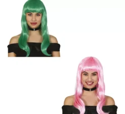 Parrucca per capelli con frangia in vari colori in scatola