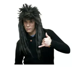 Parrucca punk mane con dreadlocks neri