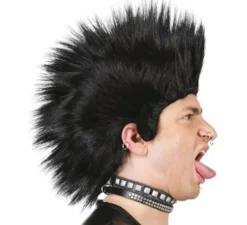Parrucca punk nera