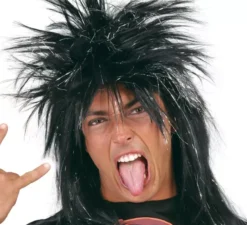 Parrucca punk nera