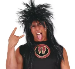 Parrucca punk nera