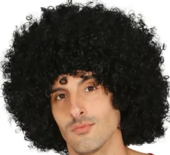 Parrucca riccioli neri