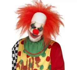 Parrucca rossa da clown con calvo