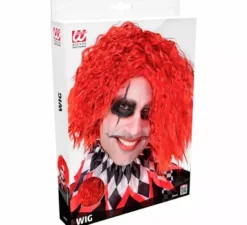 Parrucca rossa da clown spaventoso
