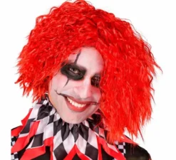 Parrucca rossa da clown spaventoso