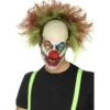 Parrucca sinistra clown verde con sangue