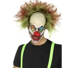 Parrucca sinistra clown verde con sangue