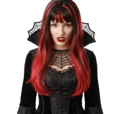 Parrucca strega rossa e nera