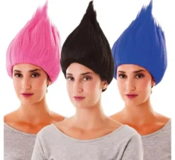 Parrucca troll in 3 colori