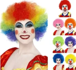 Parrucca unisex da 120g clown in vari colori