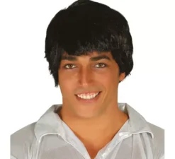Parrucca uomo nero con frange