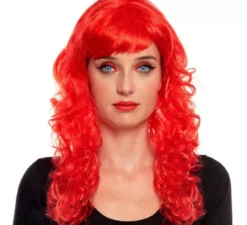 Parrucca Waves rosso chiaro con frangia