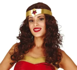 Parrucca Wonder Woman con archetto