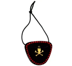 Patch pirata con cuciture rosse per donna