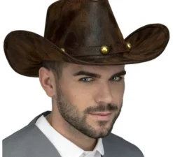 Pelle effetto cappello da cowboy