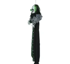 Pendente Clown Verde con Luce, Suono e Movimento 165 cm