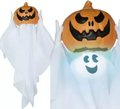 Pendente Fantasma Zucca con Luce, Suono e Movimento 90 cm