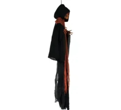 Pendente Teschio Arancione con Luce, Suono e Movimento 130 cm
