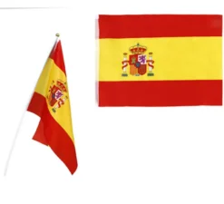 Pennant della spagna di 45x30 cm. Con un bastoncino di plastica