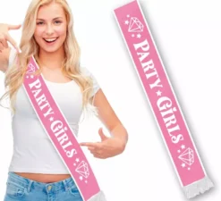 per ragazze in festa con diamanti rosa