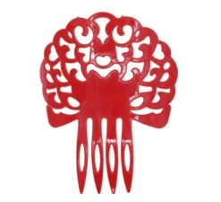Pettine Sevillana Fiore rosso medio 14,5 cm