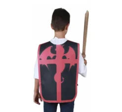 Pettorale medievale con drago nero per bambini e adolescenti
