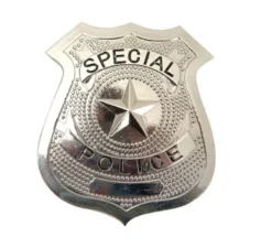 Piastra di metallo della polizia 7 cm