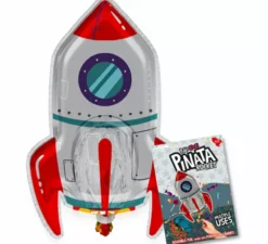 Piñata gonfiabile a forma di razzo 91x64 cm