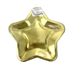 6 piatti carta Gold Star 23 cm