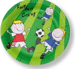 6 piatti da calcio usa e getta da 22 cm di diametro