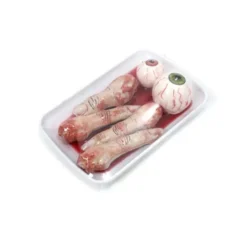 Piatto finto con dita e occhi 12x5,5x19 cm