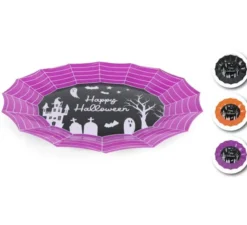 Piatto Halloween in colori assortiti misura 34x25,5x3 cm