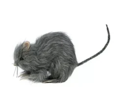 Piccolo ratto peloso grigio 15 cm