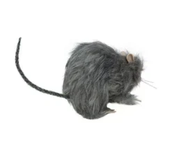 Piccolo ratto peloso grigio 15 cm
