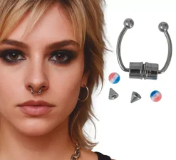 Piercing al naso finto
