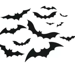 12 Pipistrelli Sagome Nere da 10 a 30 cm