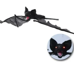 Pipistrello animato da 70 cm con luci, suoni e movimento