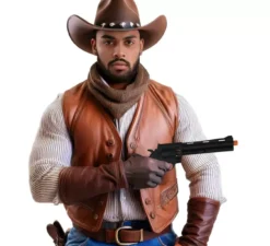 Pistola giocattolo da cowboy in plastica da 32 cm
