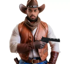 Pistola giocattolo da cowboy in plastica da 25 cm