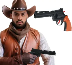 Pistola giocattolo da cowboy in plastica da 25 cm