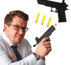 Pistola giocattolo in plastica da 22 cm