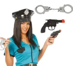 Pistola set revolver con manette