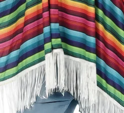 Poncho messicano multicolore per adulti