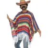 Poncho messicano multicolore per adulto