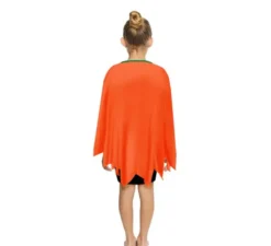 Poncho o costume da zucca arancione felice per bambini 65 cm