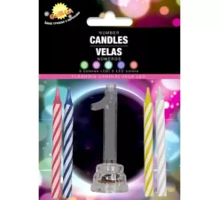 Portacandela led n° 1 con 4 candele, 13 cm