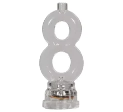 Portacandela led n°8 con 4 candele, 13 cm
