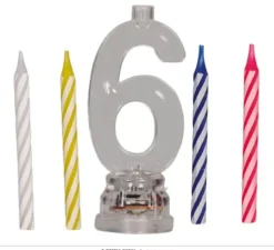 Portacandela led n°6 con 4 candele, 13 cm
