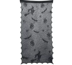 Porta Merletto Zucche e Pipistrelli nero 194x100 cm