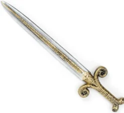 Pugnale giocattolo da 60 cm con dettagli dorati